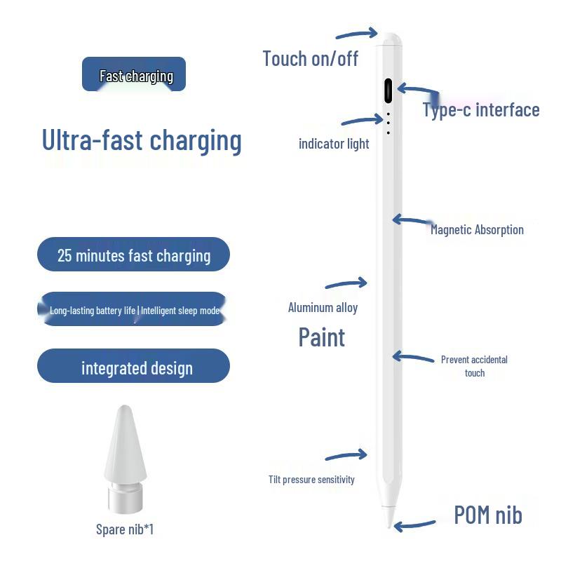 Ollymurs ID715K Fast Charging Stylus Pen