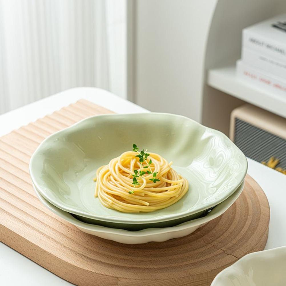 Cream Style High-end Household Ceramic Plates Desserts Pasta Snack Fruit Plates Kitchen Tableware Plate Western Plate Gifts