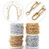 5 Yards/Rolle Aluminiumkette Gold Rhodium Farbe O-förmige Kreuz Metallgliederkette Für Schmuckherstellung DIY Halskette Armband Zubehör
