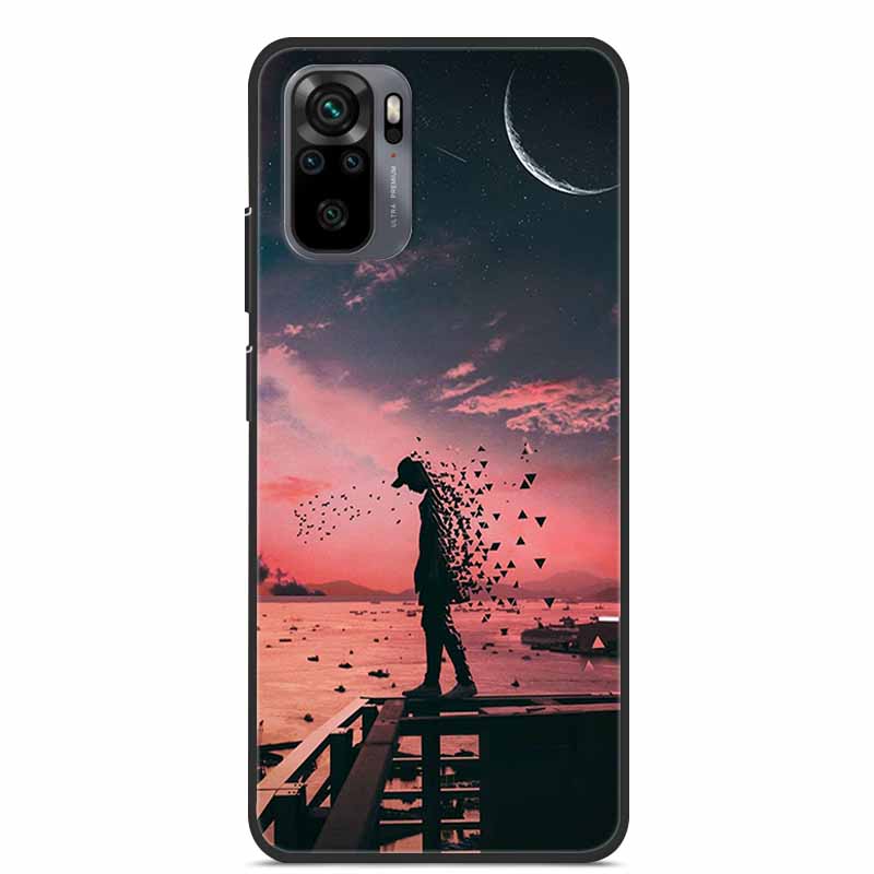 Dla Xiaomi Redmi Note 10S Case silikonowa tylna okładka etui na telefony dla Xiaomi Redmi Note10T 2021 miękki futerał uwaga 10S 10T 10 T S Coque