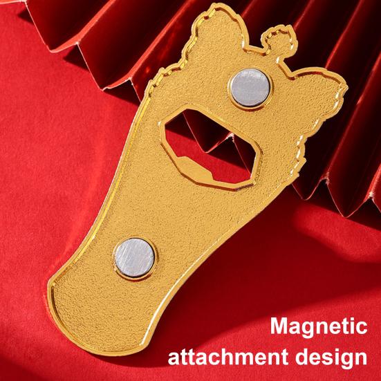 Chinese Style Lion Bottle Opener Refrigerator Magnet God of Wealth Cartoon Lion Fridge Magnet