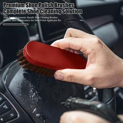Schuhbürste Ergonomischer Griff Schuhputzbürsten Leder Schuhpflege Set Schuh