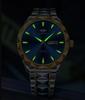 Men's Luminous Double Calendar Quartz Watch with Steel Strap – Hot-Selling