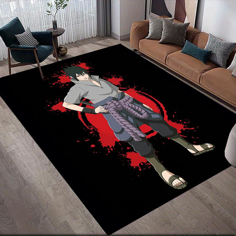

Uchiha Sasuke Character Illustration Square Area Rug, Non-Slip Floor Mat for Home Office, Perfect Gift for Sasuke Fans.chl 60x90cm