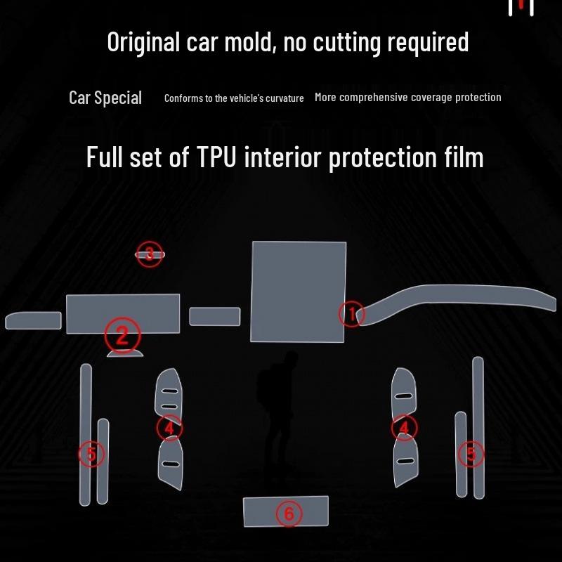 Nio EC7 Interior Protection Film: Center Console & Dashboard TPU Screen Cover