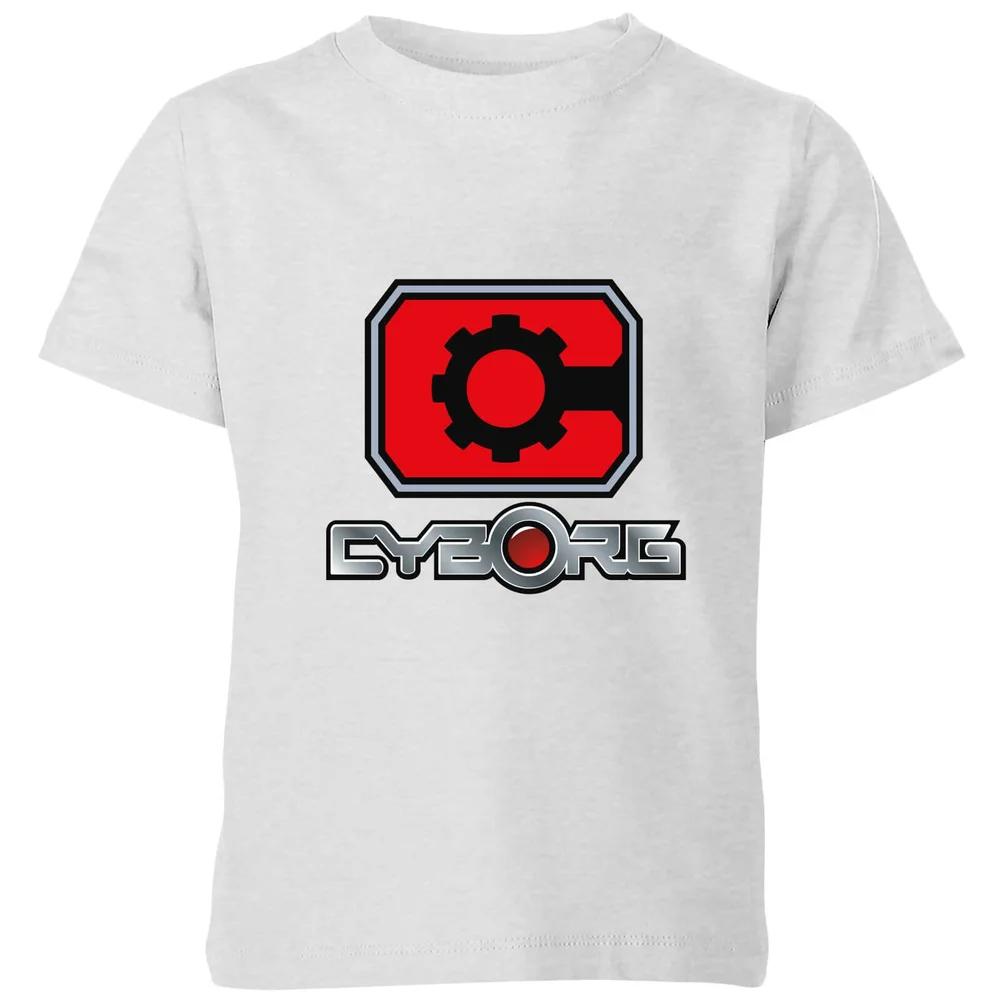 Justice League Cyborg Logo Kids  T-Shirt - Grey - 3-4 Years 120