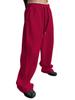 Men's  European and American Wide-Leg Sweatpants, Drawstring Waist, Loose Fit, Straight-Leg Sports Pants