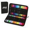 TeamSky Color 48 Color Watercolor Marker Thick and Thin Both Paint Coloring Office Illustration Coloring Beginner Art Supplies for Manga Storage Bag