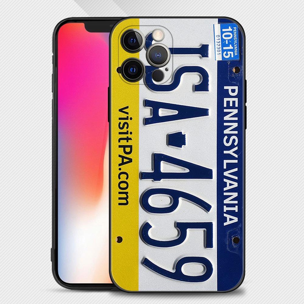 

Забавный автомобильный чехол с номерным знаком в стиле ретро для Apple iPhone 14 13 12 11 Pro Max Mini XS Max XR X 7 8 6 6S Plus Capa iPhone 12Pro Max