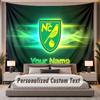 Custom Name Text Tapestry Norwich City Personalized Polyester Wall Tapestry For Bedroom And Room