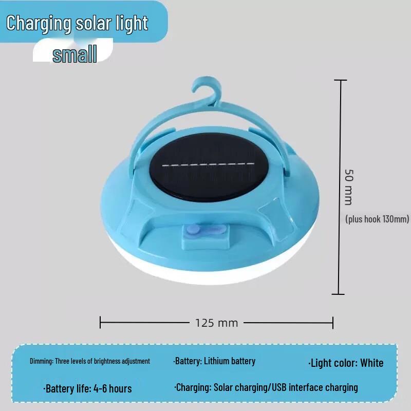 Portable Solar Rechargeable UFO Camping Lantern