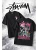 T-Shirt with Oversized Print Y2K Stussy Stusi Sk8 U2k