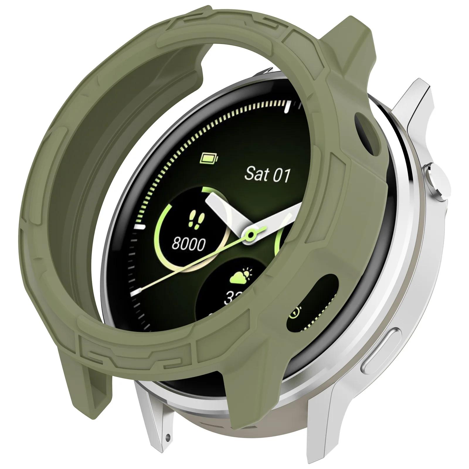 

Захисний чохол для Garmin Venu 4 41ММ / 45ММ Ударостійкий М який силікон Ударостійкий Захисний корпус для смарт-годинника Garmin Venu 4 41MM зелений