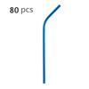 80Pcs 8mm*215mm Reusable Metal Straw 304 Stainless Steel Drinking Straight Bent Straws Eco-friendly Party Bar Accessories