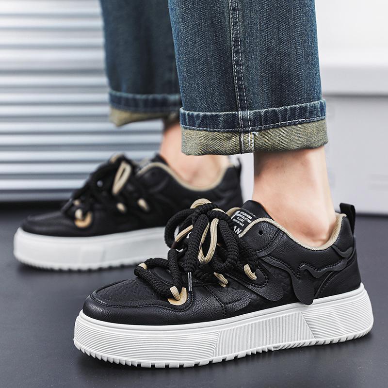 Bílé vulkanizované tenisky Pánské Punk Platforma Vycházkové boty Pro muže Street Styl Dobrá kvalita Ležérní Sport Basketbalové Tenisky Muži