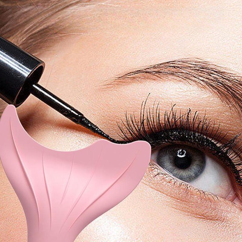 1Pc Mermaid Eyeliner Card - Multifunctional Eye Makeup Aid Tool for Drawing Eyeliner and Eyeshadow