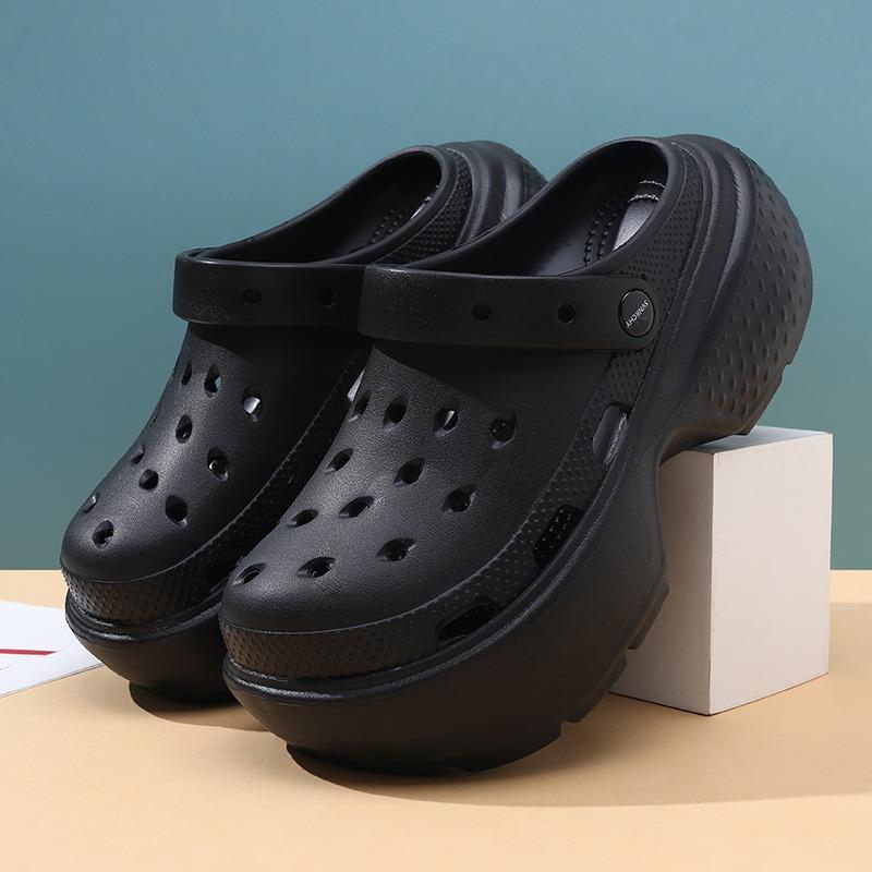 Hole shoes women's new summer thick-soled wear-resistant and comfortable bag head non-slip outer wear beach cool slippers
