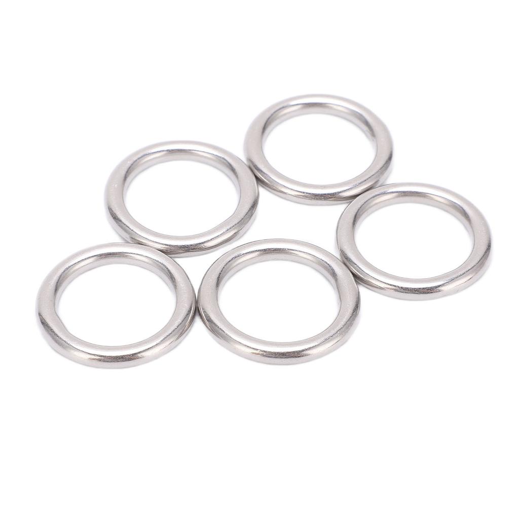 5pcs 304 Stainless Steel Round O  s Multi Purpose Seamless Welded Metal O   for Sailing Diving
