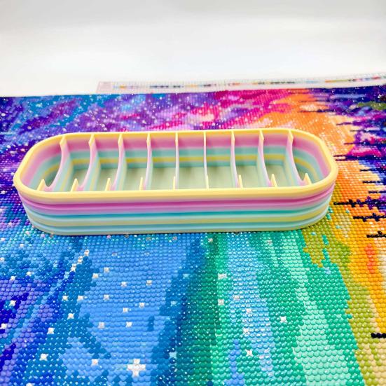 Pudełko do przechowywania saszetek z diamentami, 10 przegródek, organizer na saszetki z diamentami i długopisy, uchwyt na akcesoria do rękodzieła dla miłośników Diamond Art