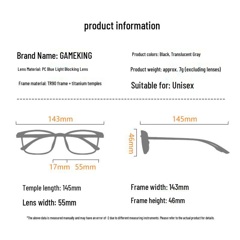 Gameking Blue Light Blocking Gaming Glasses