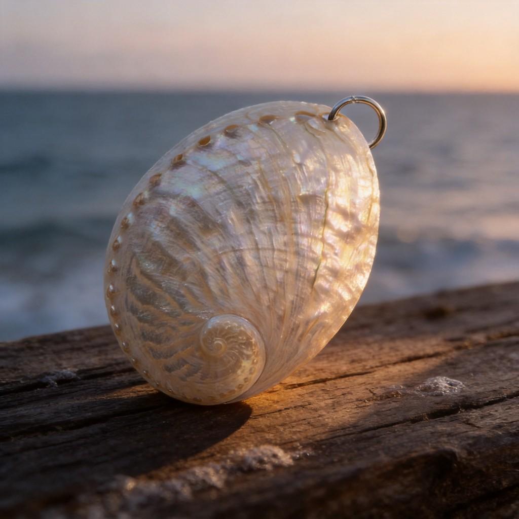 Shell Pendant Necklace With Natural Shell Material For Jewelry Making