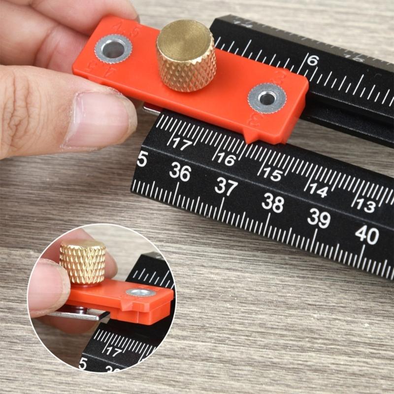 Aluminum T Square For Woodworking With Automatic Locking Feature And Multiple Angles Measurement Tool Precisions Ruler