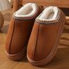 Cotton Slippers Women's Home Slippers Half Pack Thick Sole Anti Slip Lightweight Warm Super Thick Cotton Slippers Couple Home Cotton Shoes