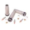 1Set 24KD New Coating Protection Nozzle 0.8/1.0/1.2mm MIG Torch Gas Nozzles Tip Holder Of 24KD MIG MAG Welding Torches