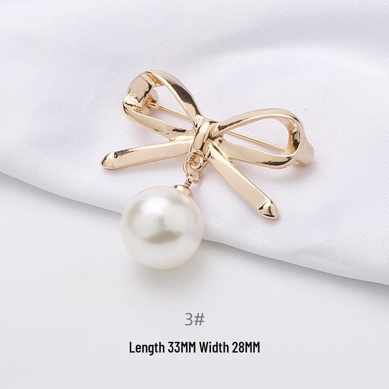 Elegant Pearl Brooch Pin for Clothes and Cardigans - Women's Accessory