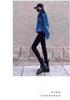 High-Waisted Black Base Layer Pants for Women - Plus Size, Thickened, Elastic, Perfect for Spring & Autumn, Ideal with Boots.