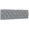 LED Bed Frame without Mattress Light Grey 160x200 cm Fabric