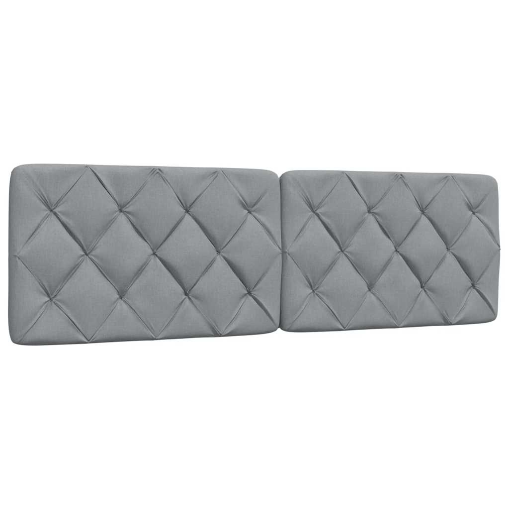 LED Bed Frame without Mattress Light Grey 160x200 cm Fabric