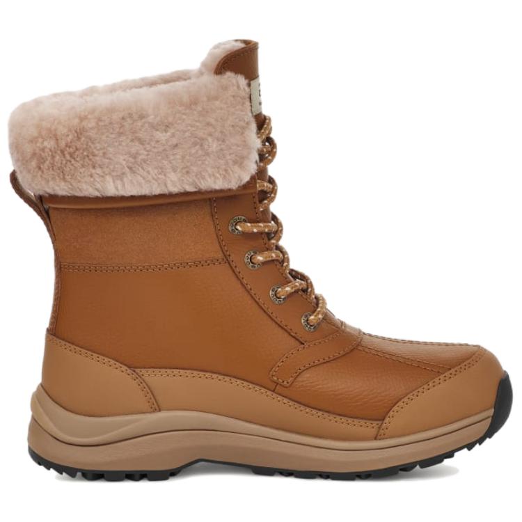 UGG Zaylee Leather Thermal Short Mid Calf Outdoor Boots Women's Brown 1138155-CHE