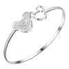 925 sterling Silver open bangle women lady noble nice bracelet fashion charm jewelry wedding  party