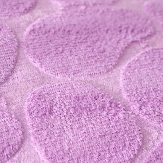 Coral Velvet Floor Mat, with Pebble Pattern Bathroom Carpet, Absorbent Non-Slip Door Mat for Bathroom Entryway Kitchen
