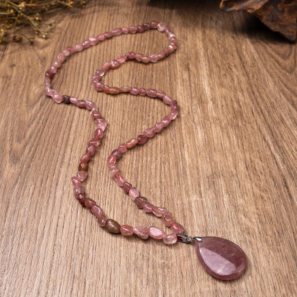 Natural Crystal Sweater Chain, Amethyst Pendant, Long Necklace, Christmas Gift, Valentine's Day Gift, Girlfriend Gift, Couple Gift, Birthday Gift