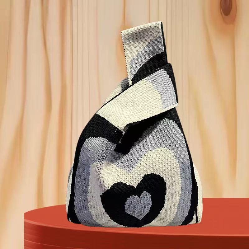 Festive Knit Souvenir Tote: Versatile Casual Handbag & Classic Storage Bag
