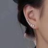 2024 Hot-Selling Hong Kong Style Zircon Earrings: Light Luxury, Niche Design for Girls