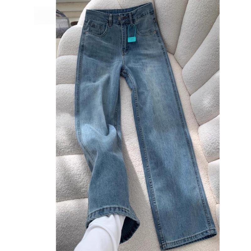 Plus Size Velvet Lined High Waist Wide Leg Denim Pants for Women S