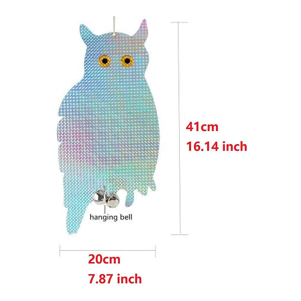 2Pcs Reflective Owl Bird Scare Laser Repeller