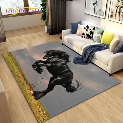 3D-Tier-Pentium-Pferd-Teppich, Teppich für Wohnzimmer, Kinderzimmer, Dekoration, Kinder spielen, Krabbeln, rutschfeste Bodenmatte
