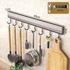 Space-Saving Kitchen Wall Rack: Punch-Free Aluminum Multi-Function Storage Hooks