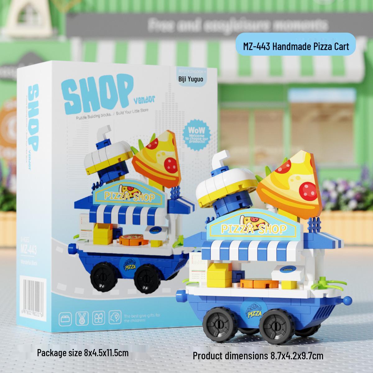 Street Vendor Cart Building Blocks: Children s Educational Toy Set