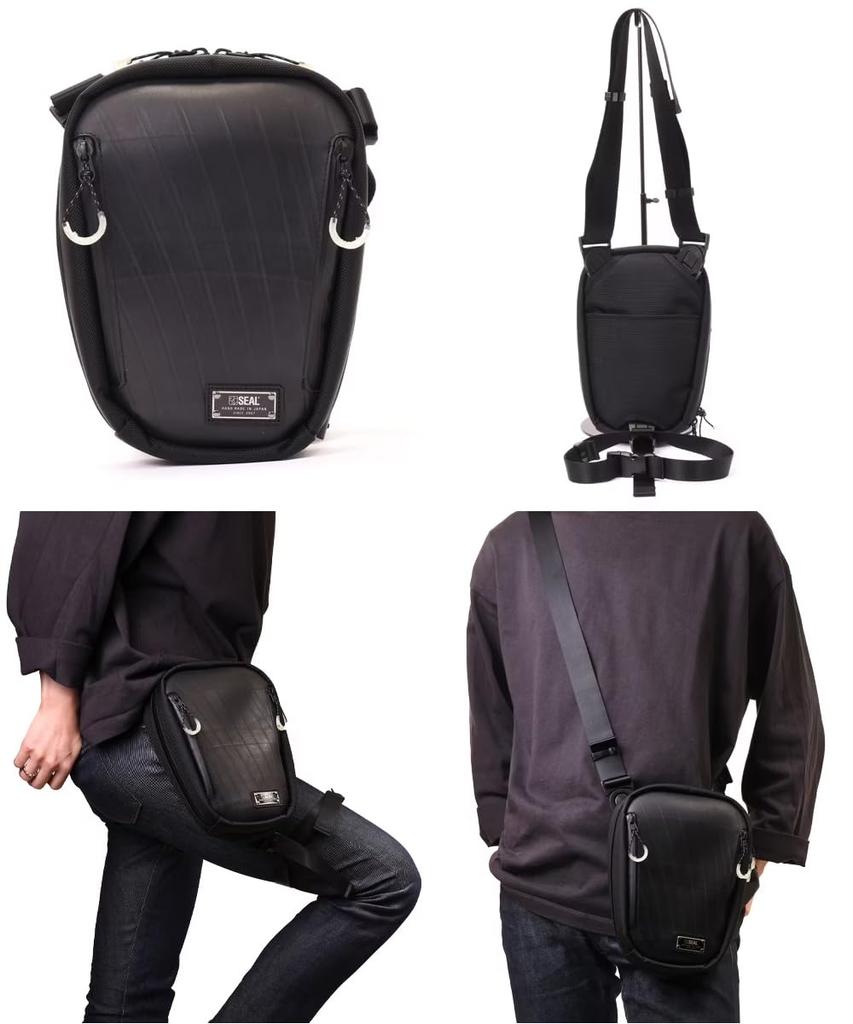 Organizador de Selos Bolsa de Perna Bolsa de Ombro Transversal Mini à Prova d'Água para Feita em Bolsa Masculina, Bolsa, Bolsa, Motocicletas, Japão, PS-224BK