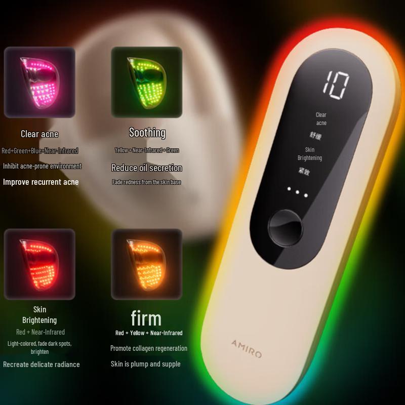 AMIRO LED Light Therapy Facial Mask CN plug (adapter included)