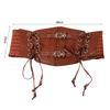 Adjustable Lace Cummerbunds Leather Wide Waist Corset Gothic Corset Belt  Ladies