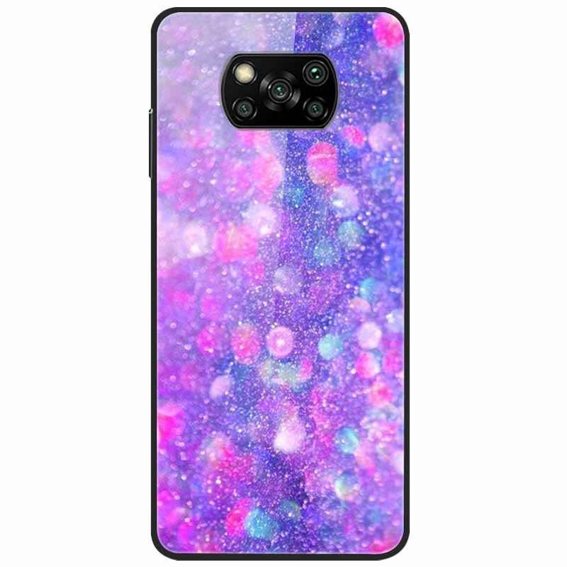 Etui na Poco X3 Pro Modne Urocze Szkło Hartowane Luksusowe Pokrowce Coque dla Xiaomi Poco X3 NFC Etui PocoX3 X 3 Zderzak Ochronny