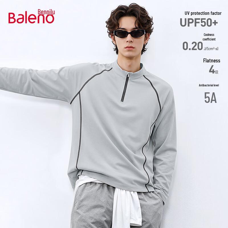 Baleno Men's Half-Zip Long Sleeve Athletic T-Shirt