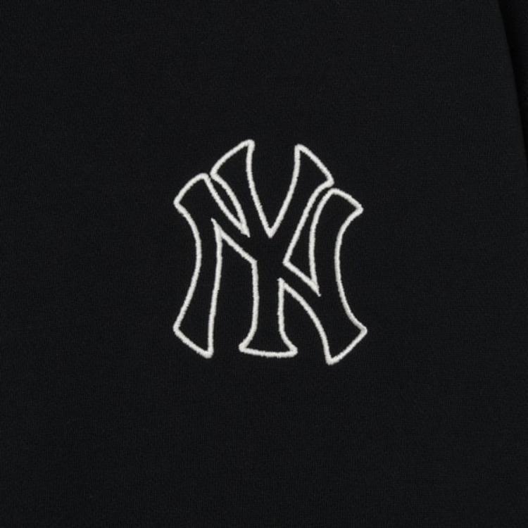MLB New York Yankees Sweatshirts Unisex Black Crew Neck Moderate Regular 3AMTB0431-50BKS