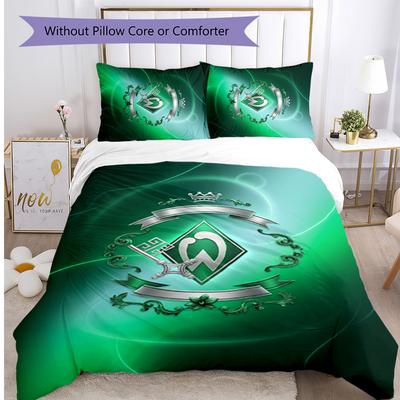 Juego de Ropa de Cama Estampado de Fútbol Werder Bremen de 3 Piezas, Cómodo y Amigable con la Piel Juego de Funda Nórdica para Dormitorio